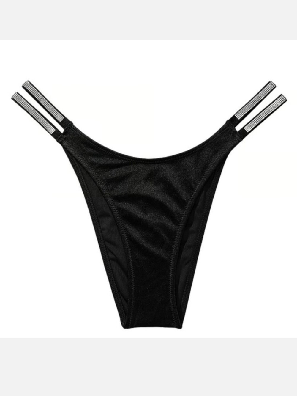 Victorias secret very sexy double shine strap swim Brazilian bikini Bottom MED